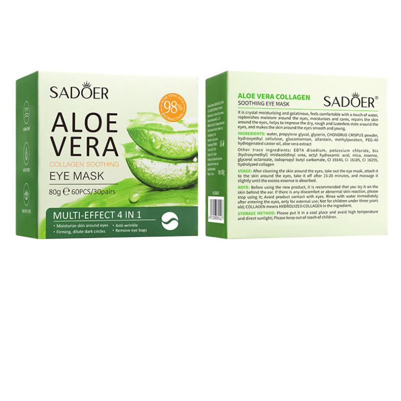 Kollagenögonmask med Aloe Vera – återfuktar, stramar upp & minskar rynkor (60 st)