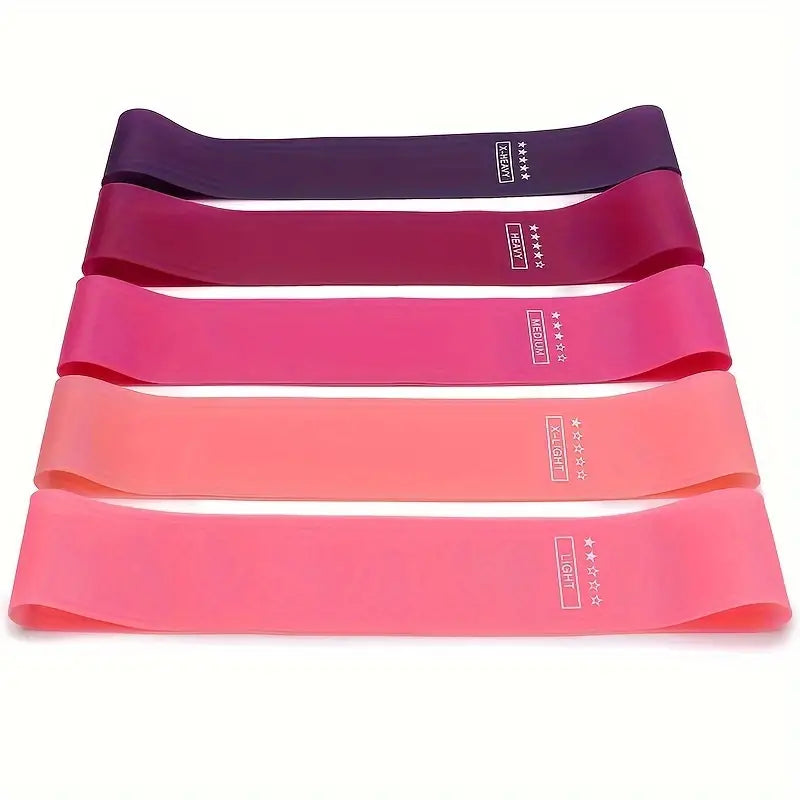 5-pack Träningsband för Helkroppsträning – Hemmagym, Fitness, Yoga & Pilates