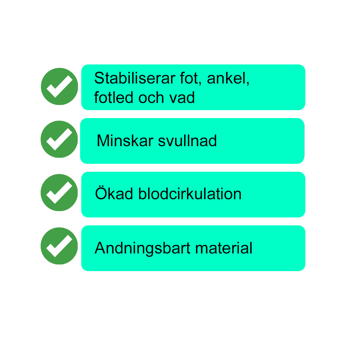3 par kompressionsstrumpor - andningsbara, långa