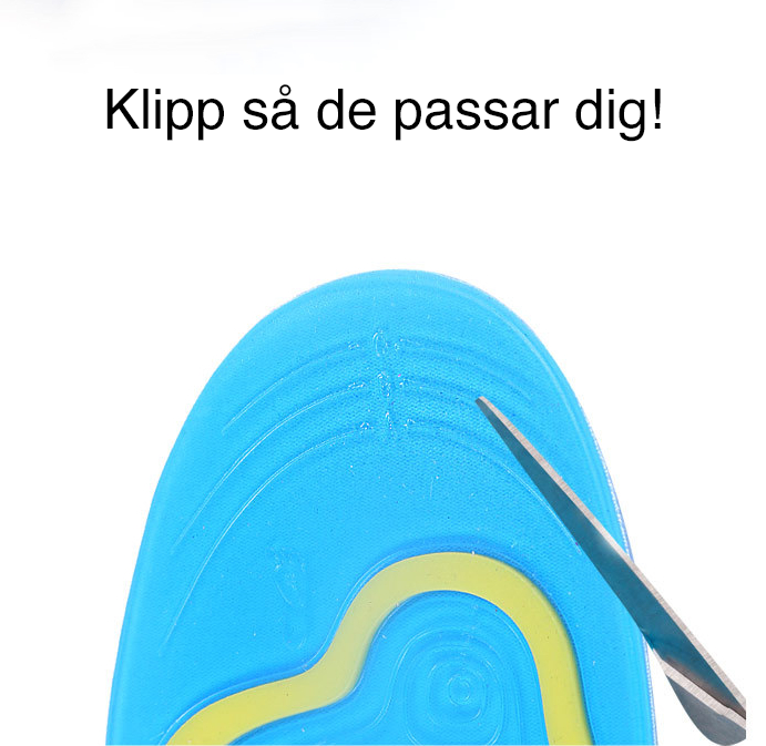 Gel-dämpande inläggssulor för maximal komfort och stöd