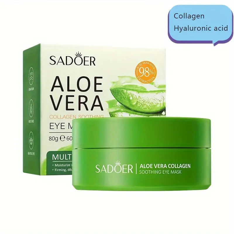 Kollagenögonmask med Aloe Vera – återfuktar, stramar upp & minskar rynkor (60 st)