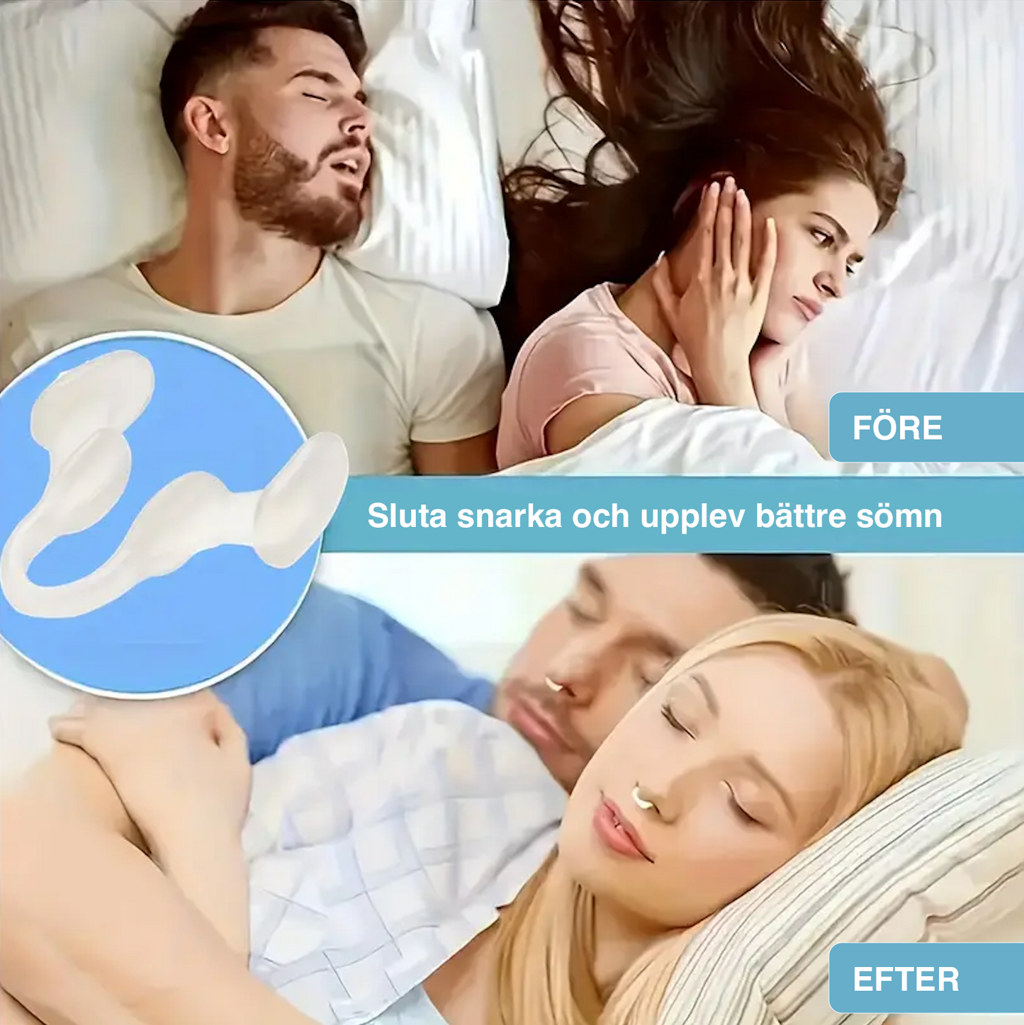 2-pack Silikon Näsklämmor mot Snarkning – Bekväm & Effektiv Lösning