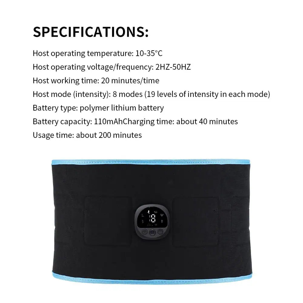 EMS magbälte – elektrisk muskelstimulering för mage