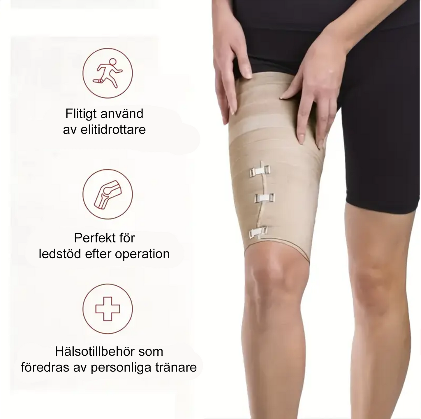 3-pack – Kompressionsbandage med spännen