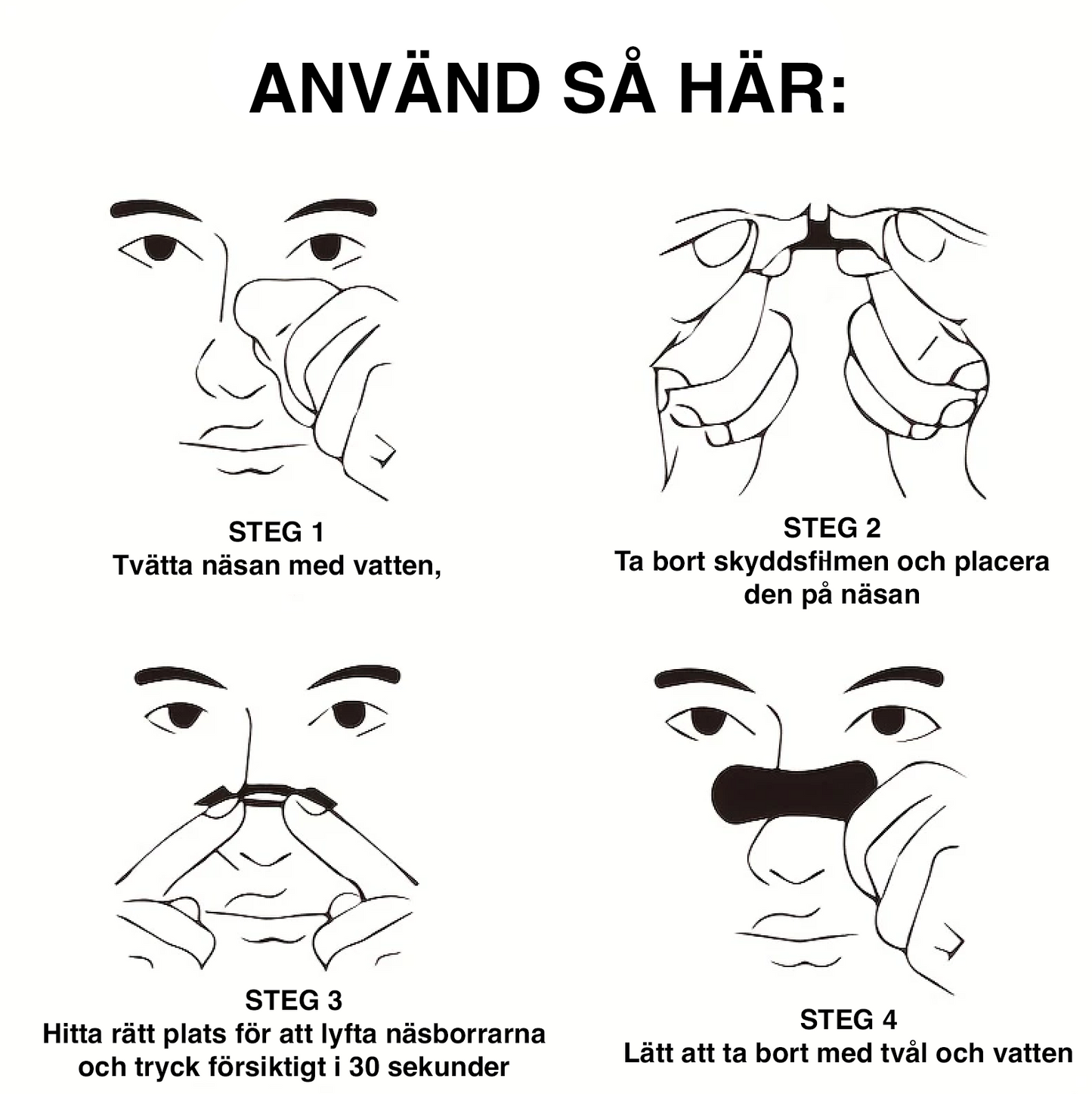 Näsremsor för friare andning och minskad snarkning (50 st)
