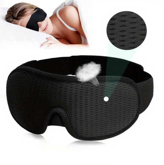 Premium Sovmask 3D – Mjuk, Andningsbar & Ljusblockerande