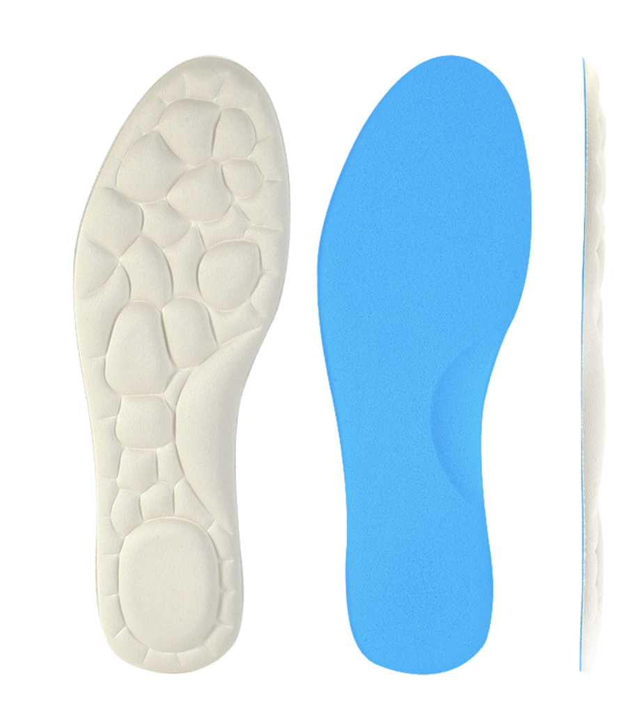 4D moln-skoinlägg med mjuk stötdämpning för avlastning av fötterna