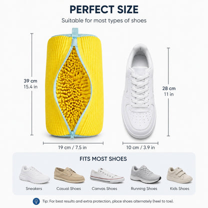 Skotvättpåse med rengörande mikrofiber