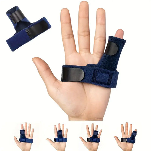 Justerbar fingerskena med aluminiumstöd på hand