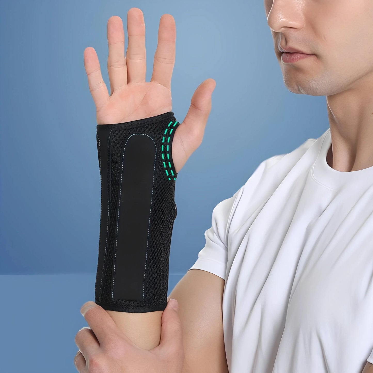 Illustration av hur tumstödet stabiliserar tumleden