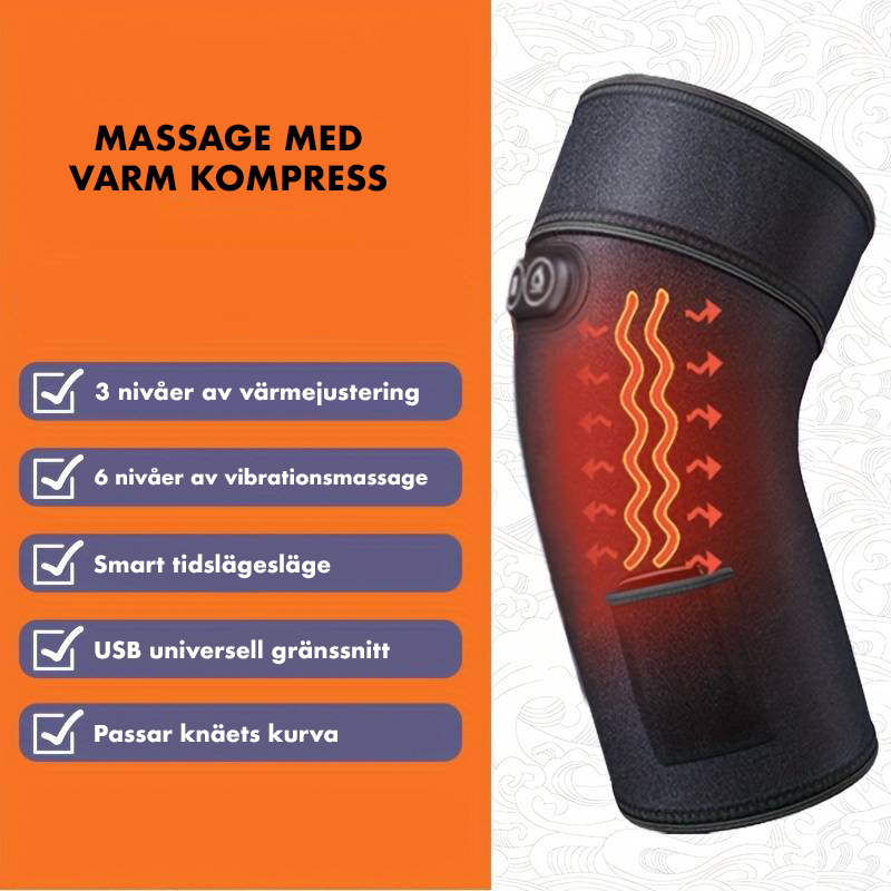 Uppvärmningsknämassage: 2-i-1 Vibrationsmassage för Knä (1st)