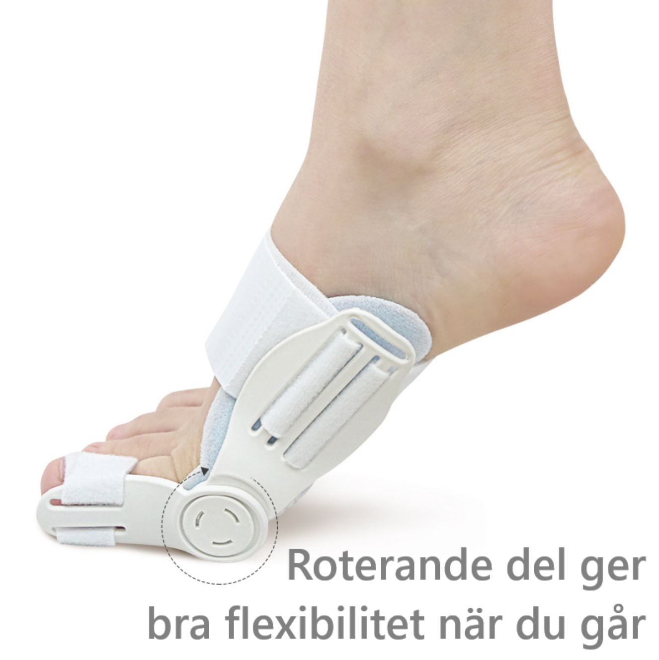 Stortåkorrigerare – hallux valgus, roterande stöd