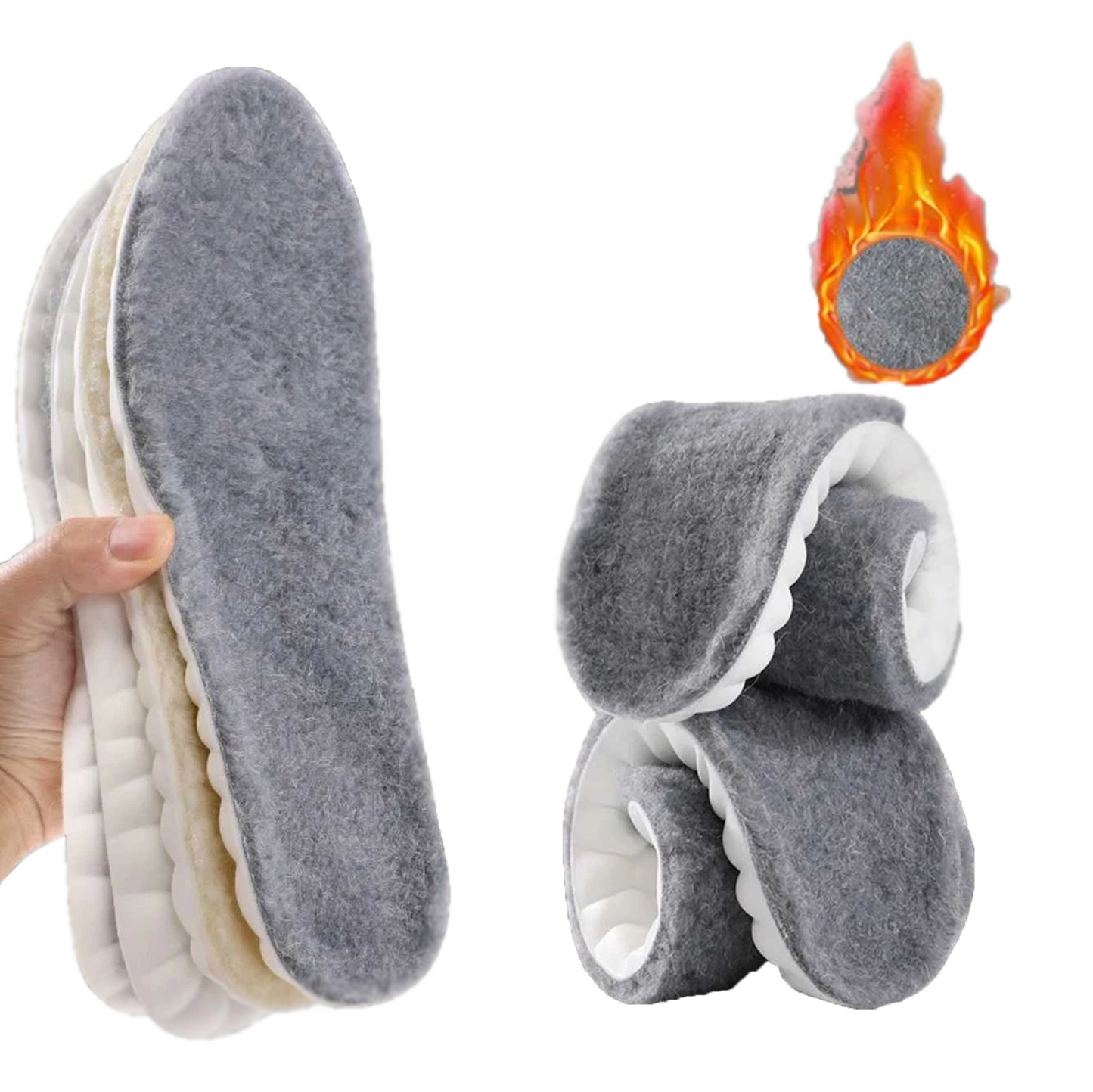 Vintervarma plysksulor – mjuka och isolerande skoinlägg för kalla dagar (1 par)