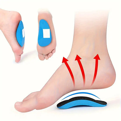 Andningsbara fotvalvssulor placerade under fotvalvet