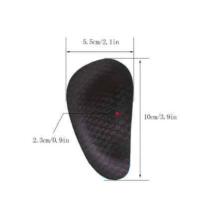 Halva fotvalvssulor sedda ovanifrån i dess mått