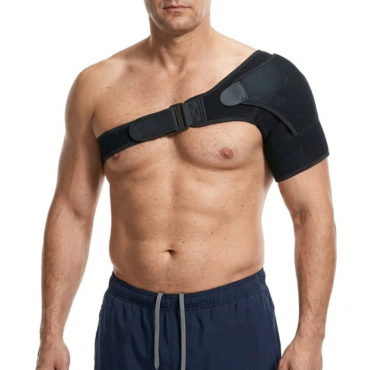 Andningsbart axelskydd i neopren med justerbar passform