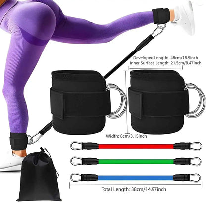 Ankelmotstandsband för funktionell träning & rehabilitering (3-pack)