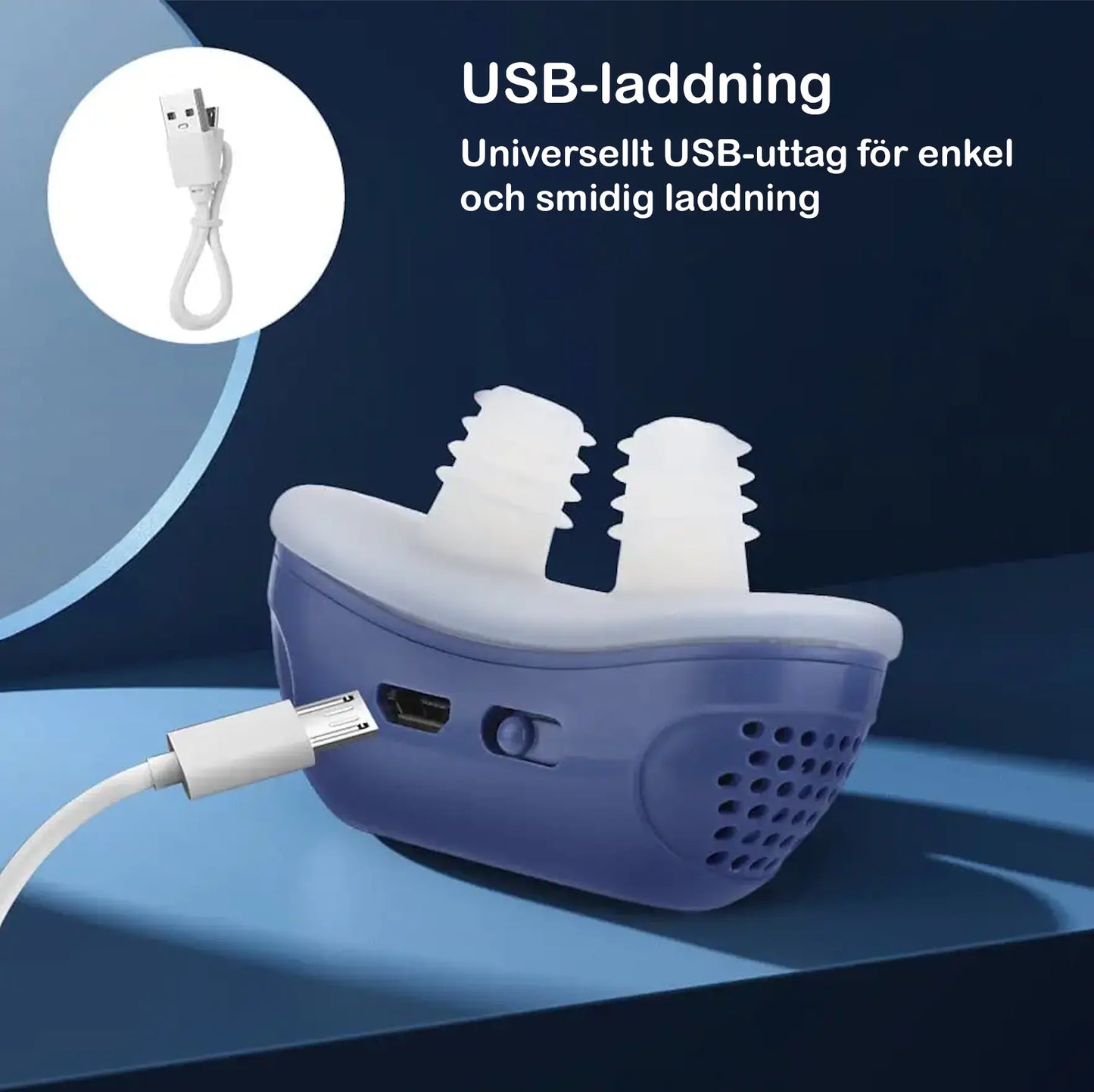 Elektrisk anti-snarkningsenhet för bättre andning under sömn