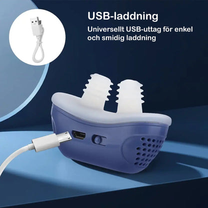 Elektrisk anti-snarkningsenhet för bättre andning under sömn