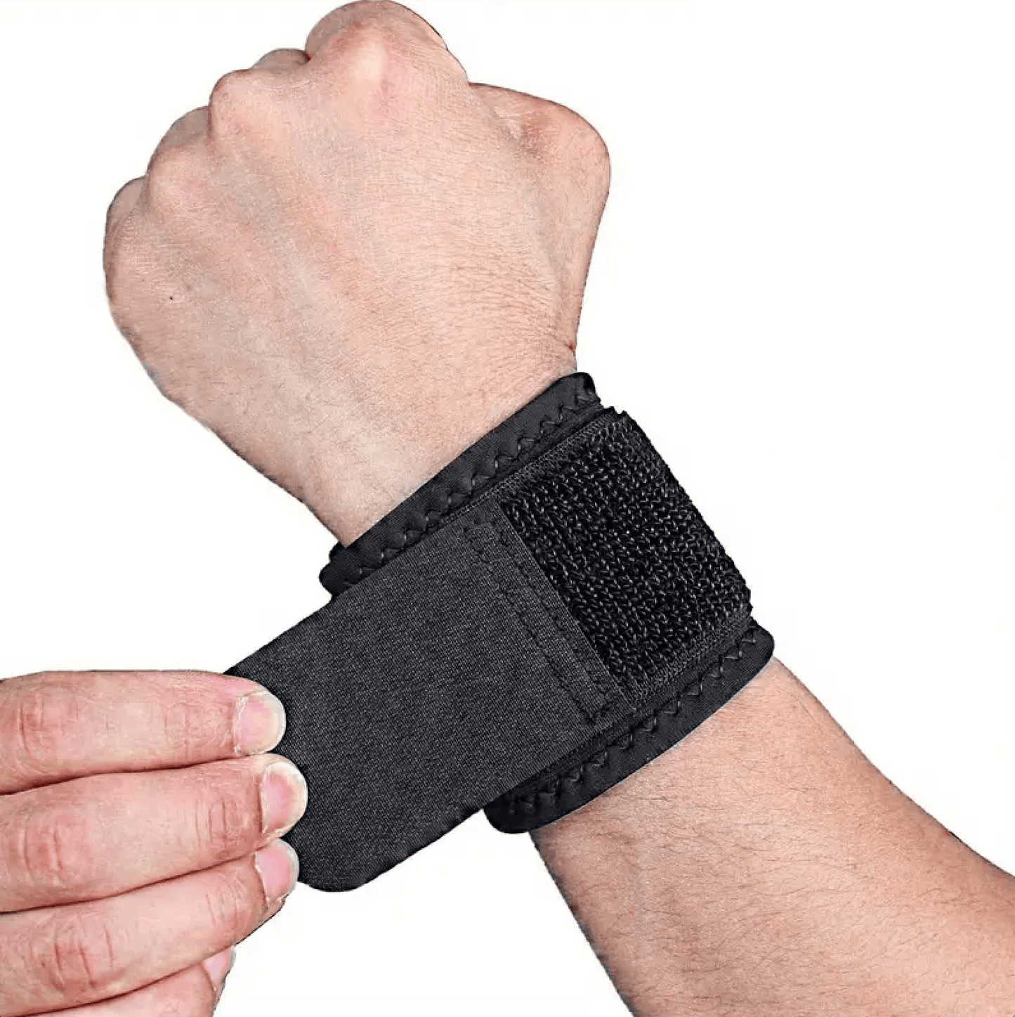 Atletiska handledsstöd som bärs runt handleden