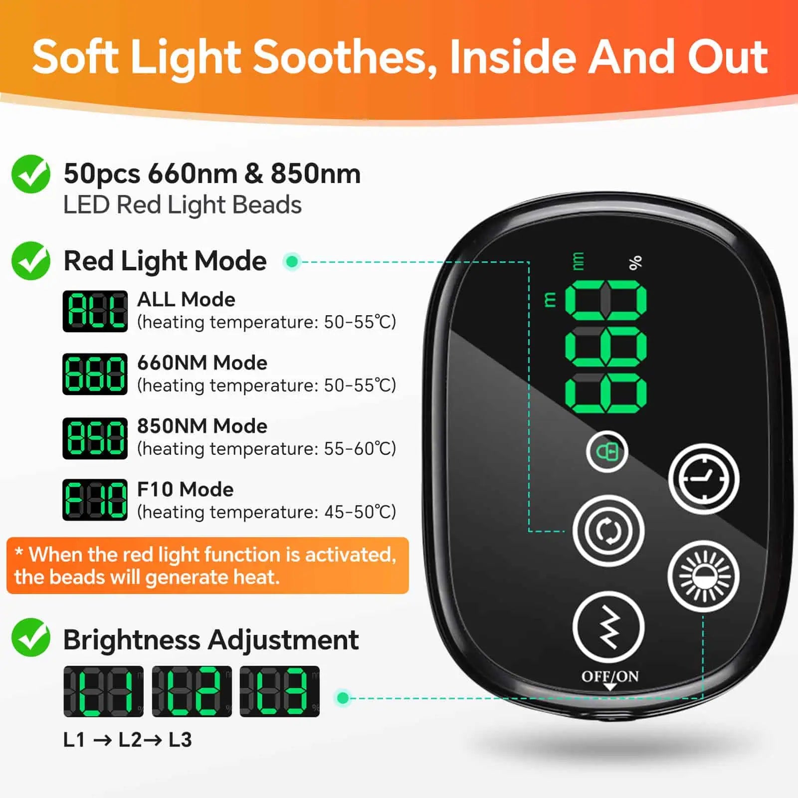 Digital kontrollpanel på axelmassage med värme och vibrationsmassage