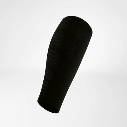 Svart vadärm från Bauerfeind sedd från sidan med synlig stickningsstruktur