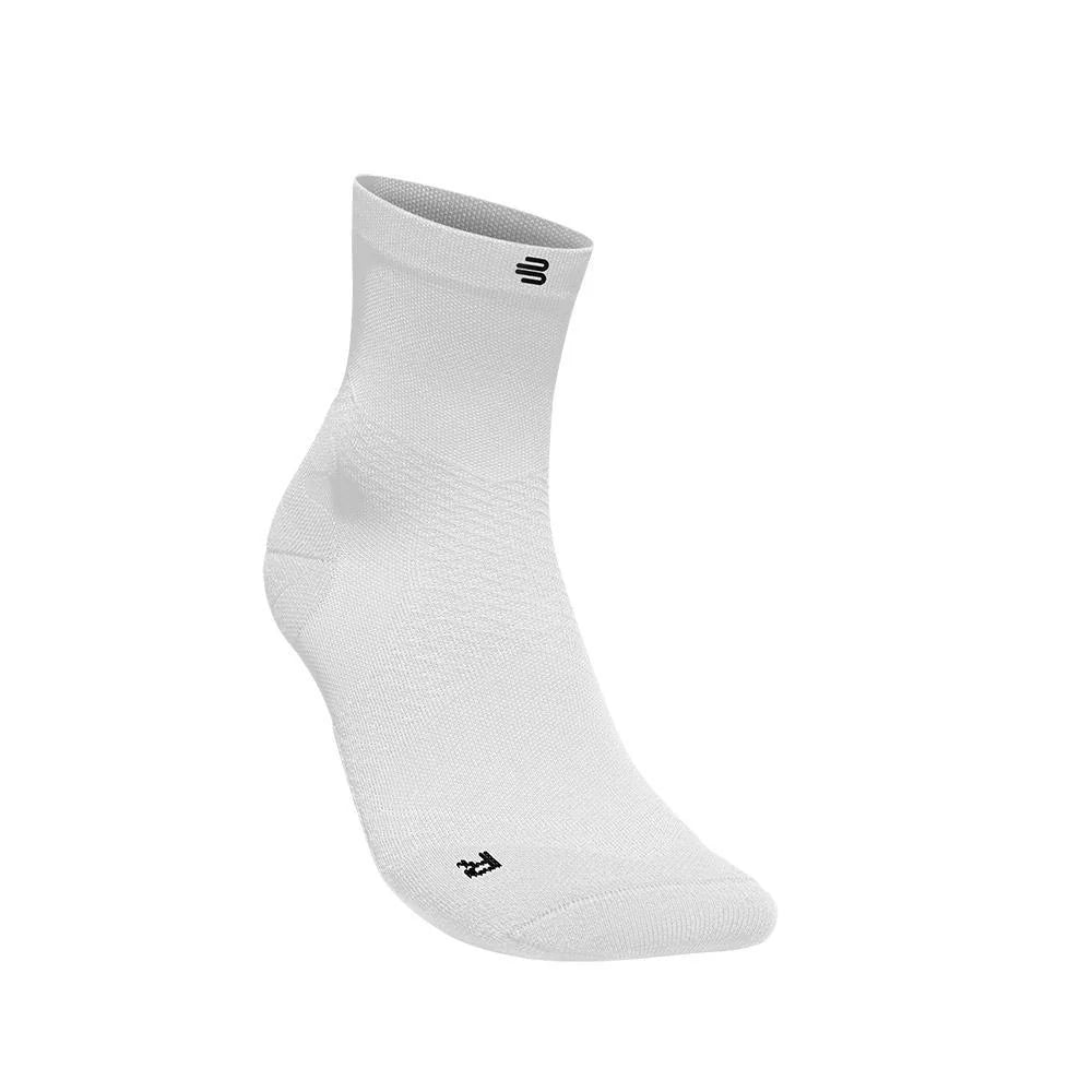 Bauerfeind Run Ultralight Mid Cut löparstrumpa i vitt