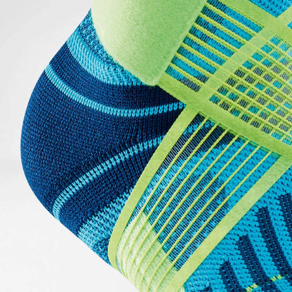 Närbild på det stickade tyget och det elastiska bandet på Sports Ankle Support