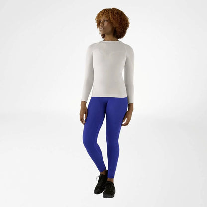 Bauerfeind Sports Compression långärmad tröja dam i silver, framifrån
