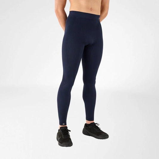 Bauerfeind Sports Compression Tights Herr i marinblått, framifrån