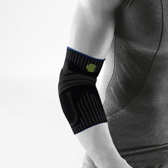 Bauerfeind Sports Elbow Support i svart-marinblått på armen