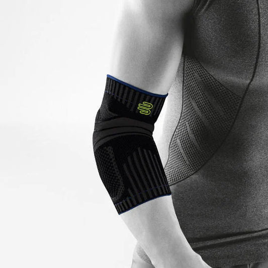 Bauerfeind Sports Elbow Support i svart-marinblått på armen