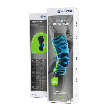 Förpackningen till Bauerfeind Sports Knee Support