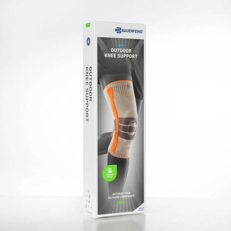 Förpackningen till Bauerfeind Sports Outdoor Knee Support