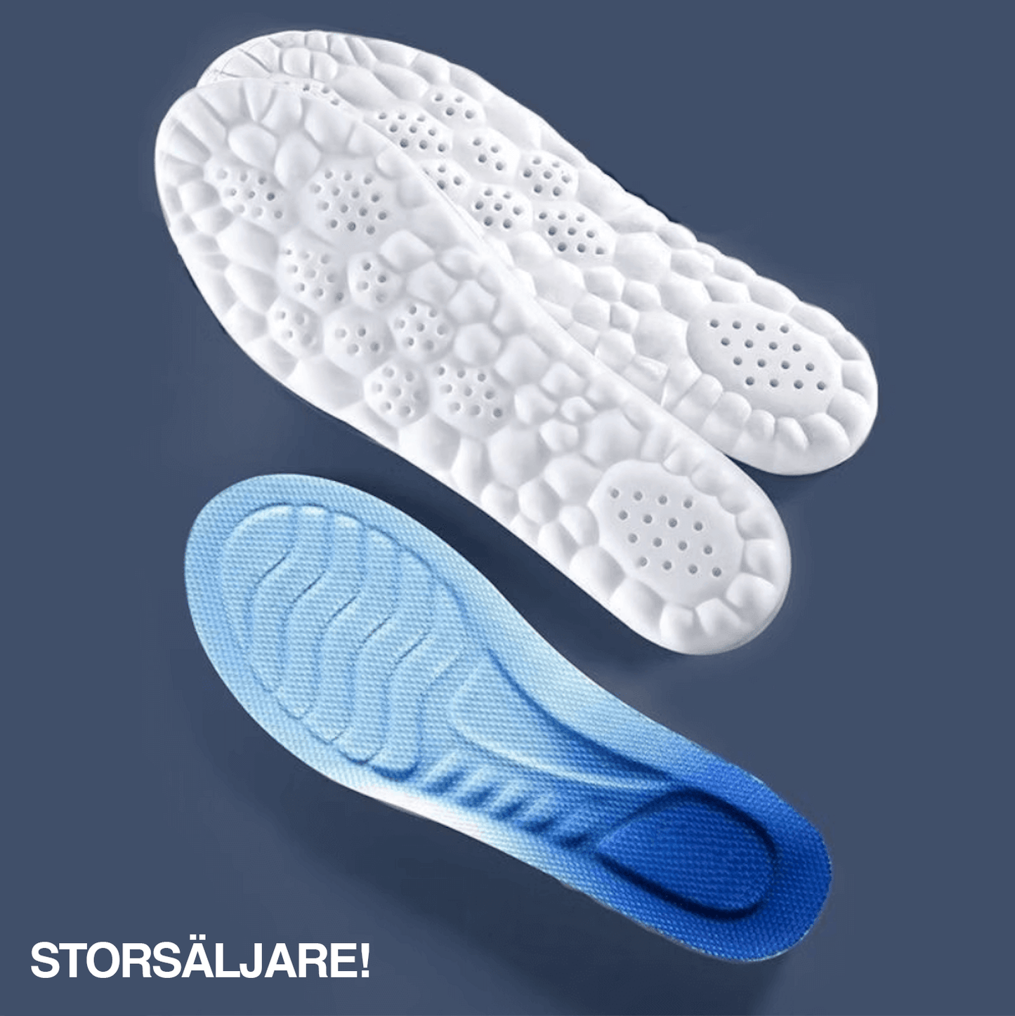 Minnesskum som formar sig efter fotens form