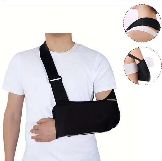 Armslinga med justerbar axelrem – Andningsbart armstöd för skador & rehab