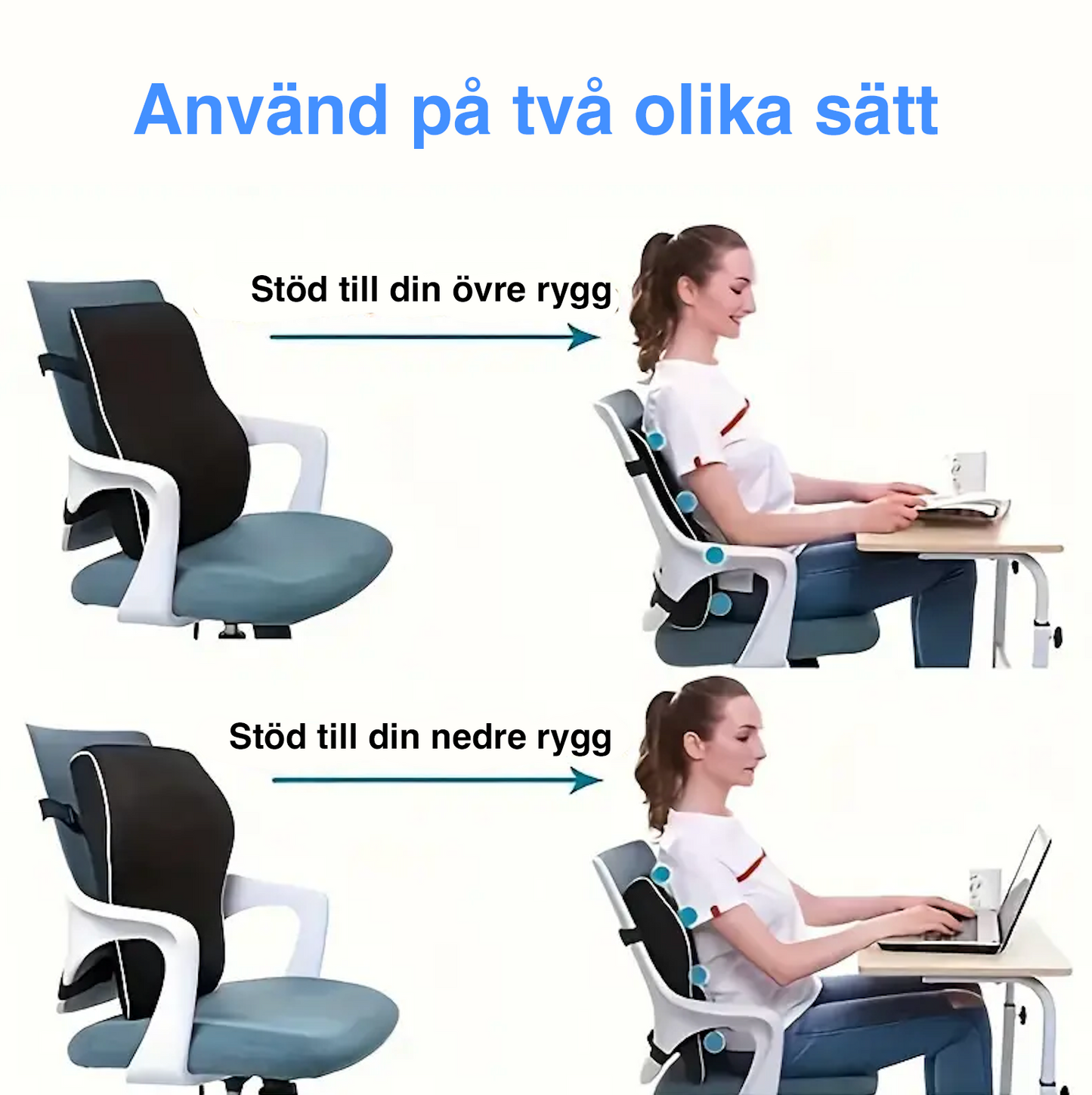 Ergonomisk ryggstödskudde