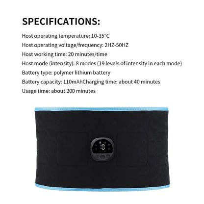EMS magbälte – elektrisk muskelstimulering för mage