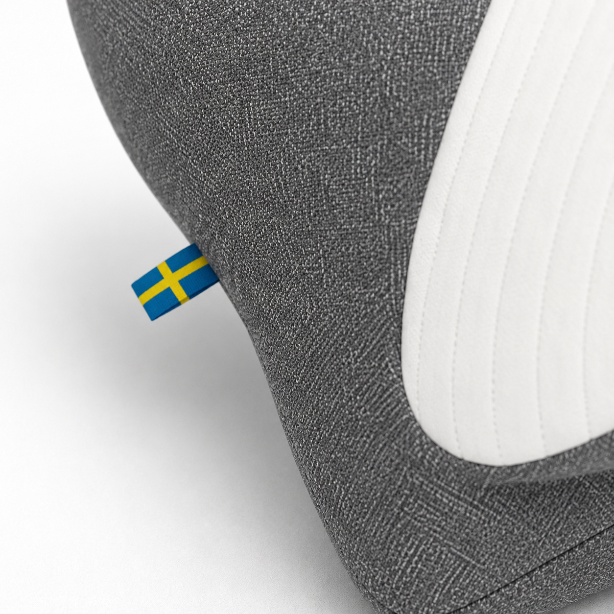 Närbild på ergonomisk sovkudde med formsytt nackstöd och ventilerande överdrag