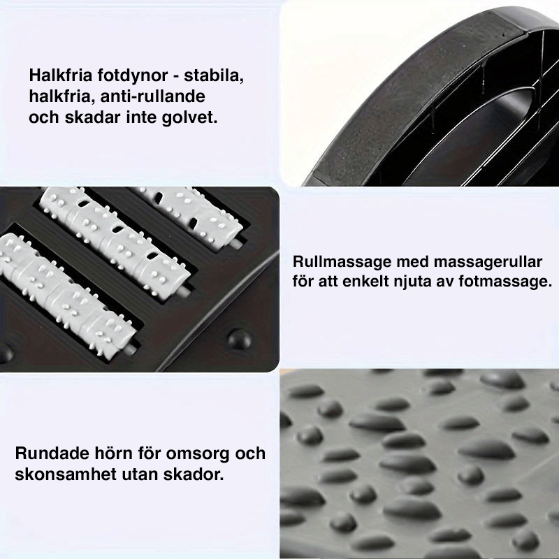 Strukturerad yta som ger bra grepp för fötterna