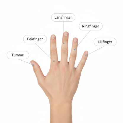 Fingerskenor för stabilisering och skydd av fingrar