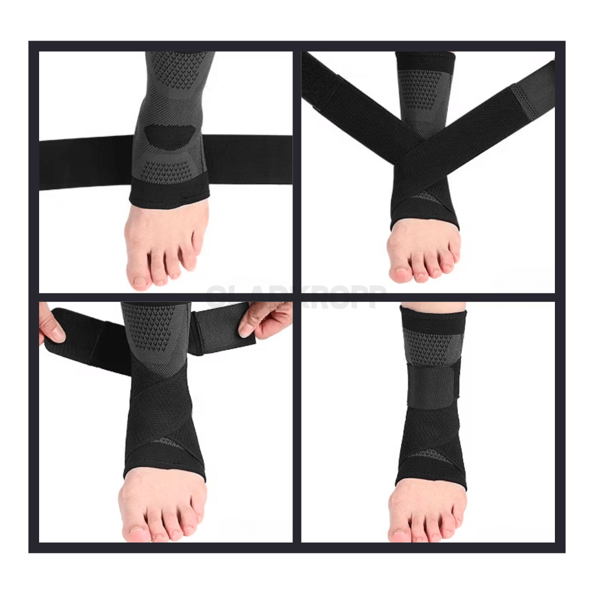 Fotledsstöd med spännrem för individuellt anpassat stöd