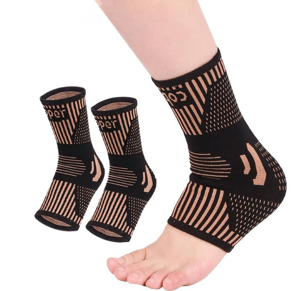 Fotledsstöd med kompression som ger stöd runt fotleden