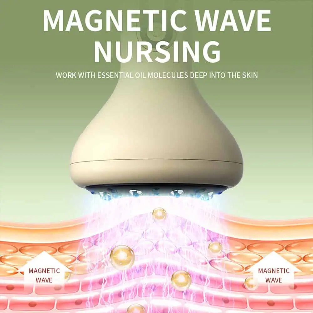 Gua sha massageapparat med värmefunktion mellan 45–55 grader