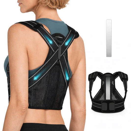 Hållningsbandage som bärs över rygg och axlar