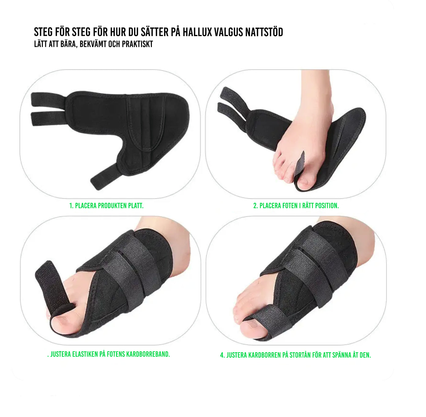 Hallux valgus nattstöd (2st)