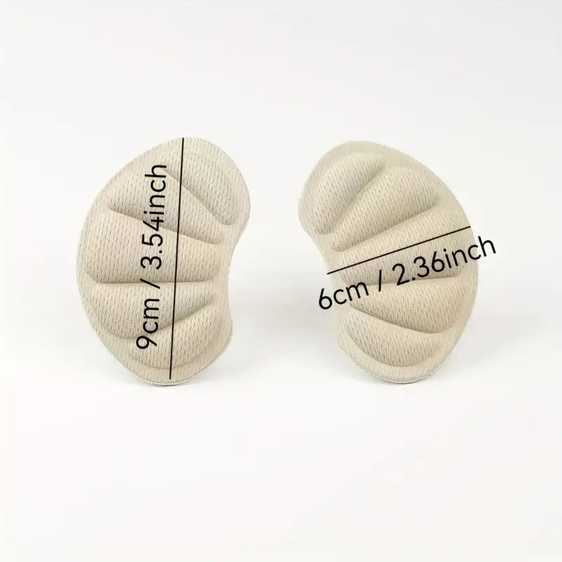 Mått på mjukt hälskydd visade i centimeter för passform i sko