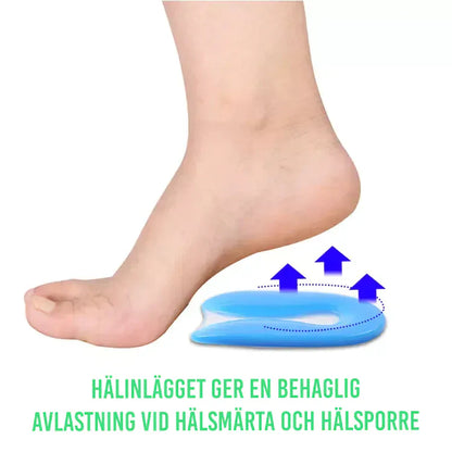 Produkter i hälsporre-paketet anpassade för skor och barfotagång