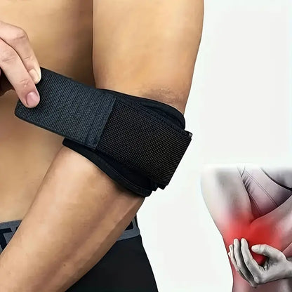 Justerbart stöd för tennisarmbåge som ger riktad avlastning