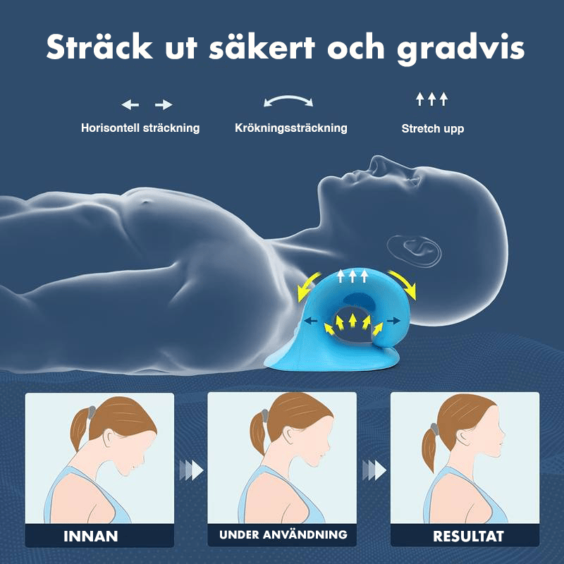 Formad nackkudde med anatomisk utformning för nackstöd